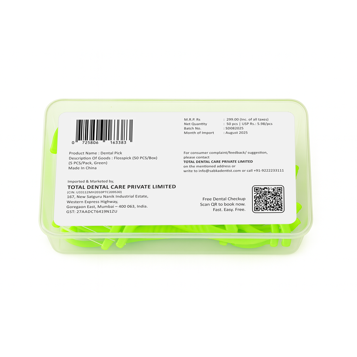 Sabka Dentist Floss Picks