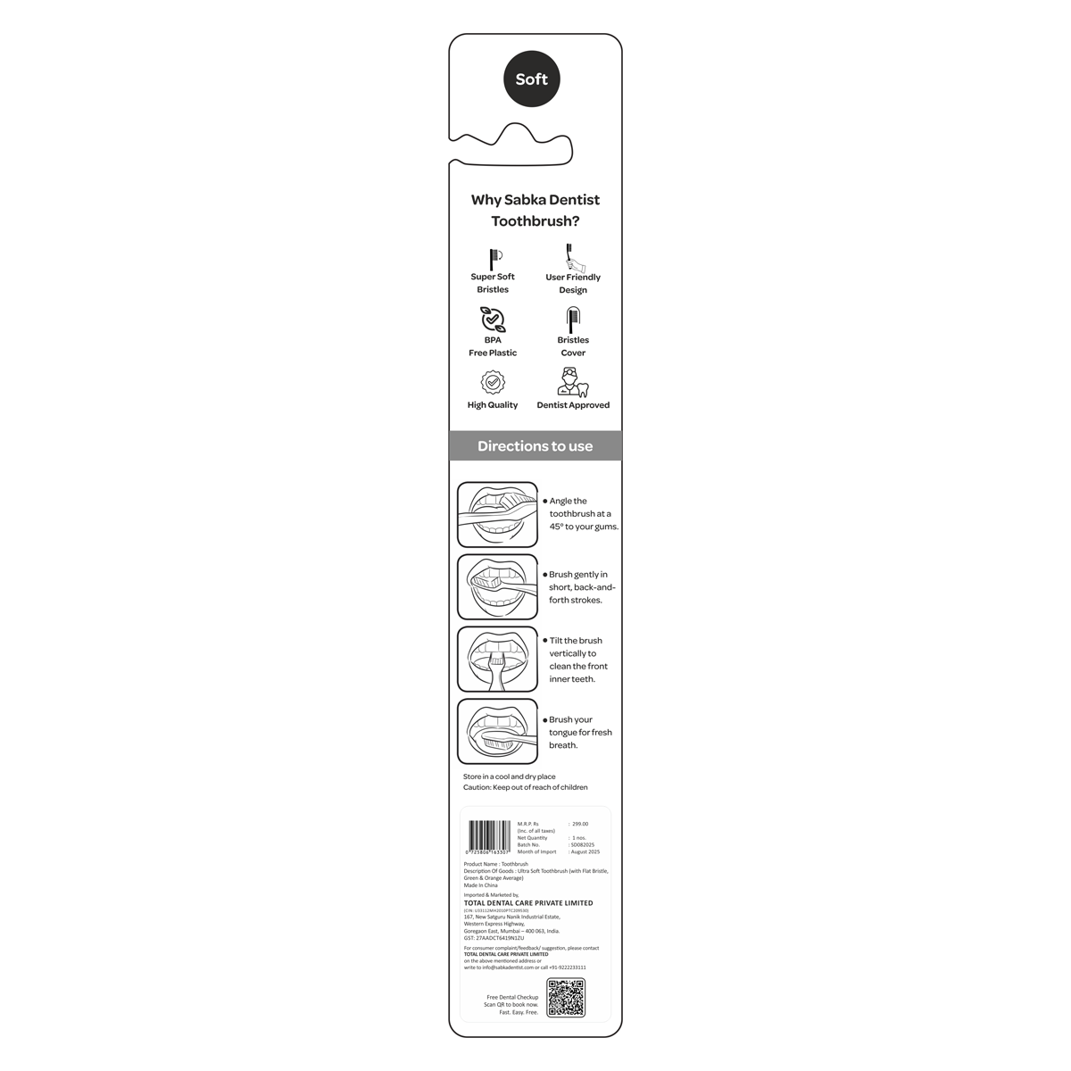 Sabka Dentist Soft Toothbrush